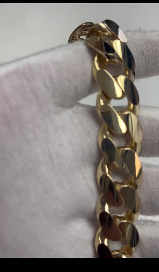 14k cuban link bracelet